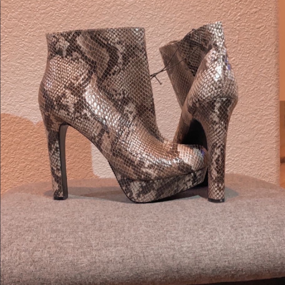 Snake Bootie Heels